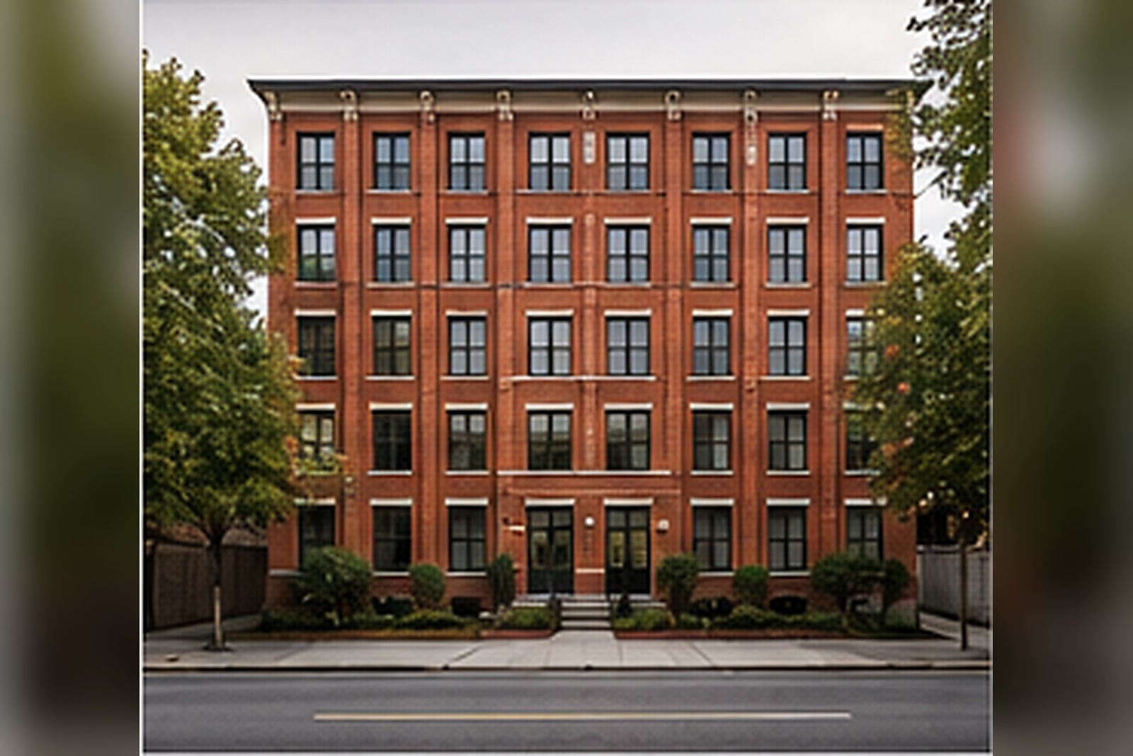 A mid-rise Richmond condominium building seen from the street, representing the whole project rather than a single unit.